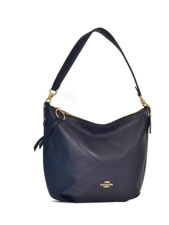 Coach Handbags - Coach Skylar Hobo Handbag Shoulder Bag Navy Blue Gold Hardware Pebble classy